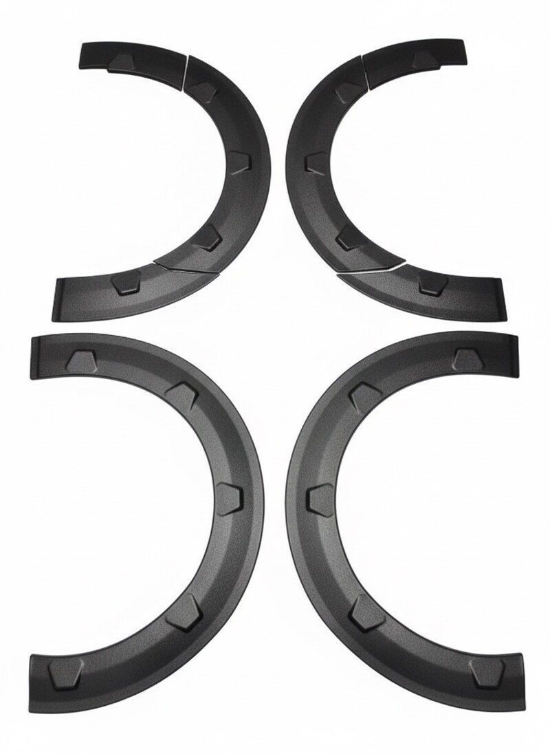 Fender Flares Transit Custom 2024+ Raptor Style mat zwart