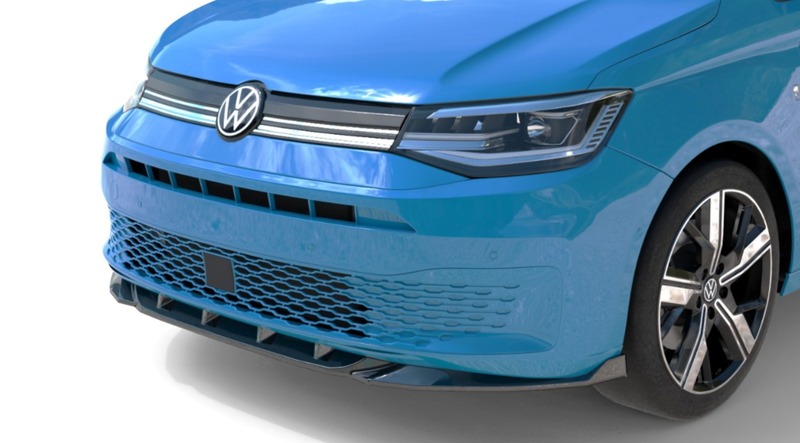 Front Splitter Caddy '21+ glans zwart