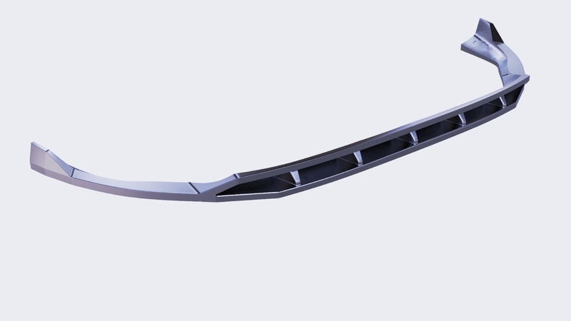Front Splitter Custom 2018-2023  glans zwart