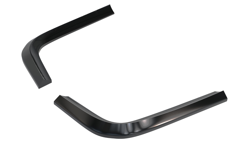 Rear Side Splitter Custom '24+/T7 '25+  glans zwart